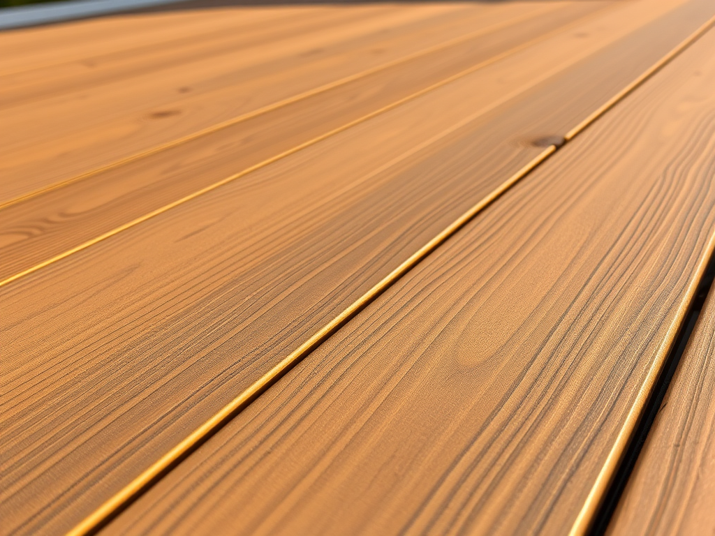 Tablas de tarima exterior listas para un proyecto